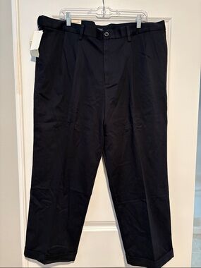 Dockers Pleated Men's Black Dress Pants - Relaxed Fit 40x29